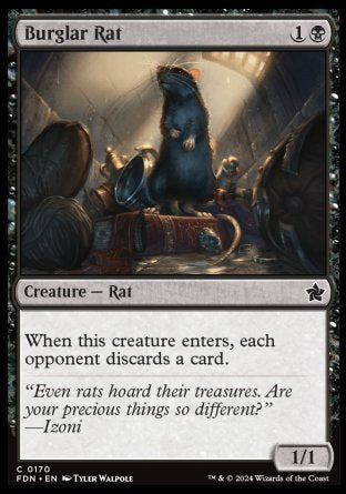 (170) Magic The Gathering Magic: The Gathering Foundations Single: Burglar Rat  Common