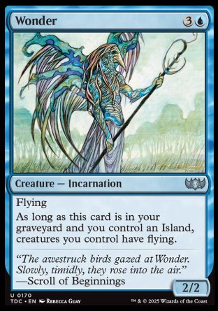(170) Magic The Gathering Commander: Tarkir: Dragonstorm Single: Wonder  Uncommon