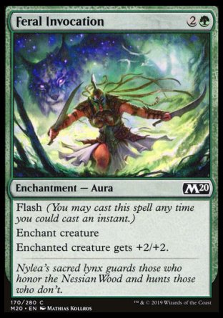 (170/280) Magic The Gathering Core 2020 Single: Feral Invocation  Common