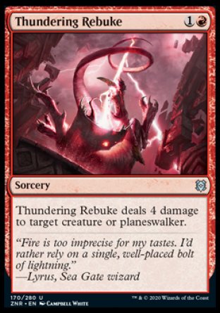 (170/280) Magic The Gathering Zendikar Rising Single: Thundering Rebuke  Uncommon