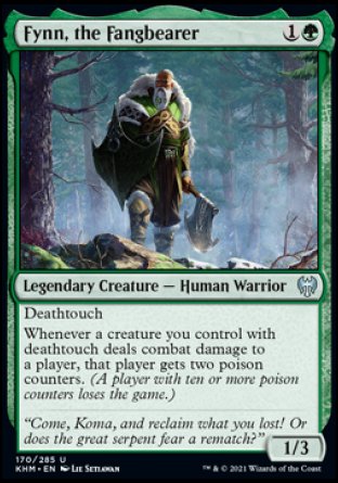 (170/285) Magic The Gathering Kaldheim Single: Fynn, the Fangbearer Holo Uncommon
