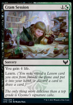 (170) Magic The Gathering Strixhaven: School of Mages Single: Cram Session Holo Common