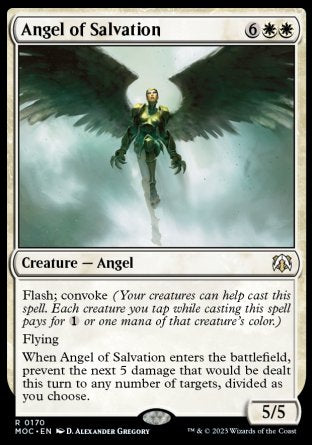 (170) Magic The Gathering Commander: March of the Machine Single: Angel of Salvation  Rare