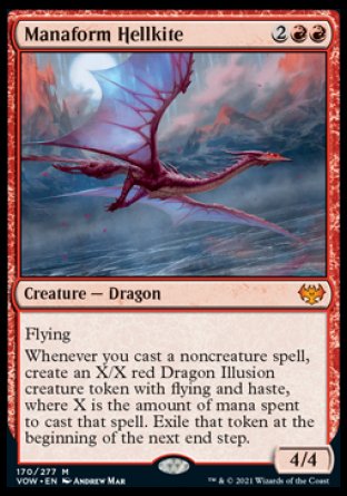 (170) Magic The Gathering Innistrad: Crimson Vow Single: Manaform Hellkite  Mythic