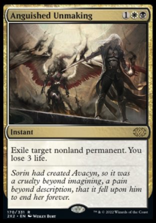 (170) Magic The Gathering Double Masters 2022 Single: Anguished Unmaking  Rare