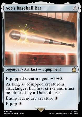 (170) Magic The Gathering Universes Beyond: Doctor Who Single: Ace's Baseball Bat Holo Rare