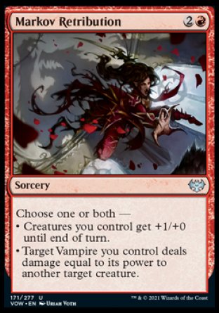 (171) Magic The Gathering Innistrad: Crimson Vow Single: Markov Retribution Holo Uncommon
