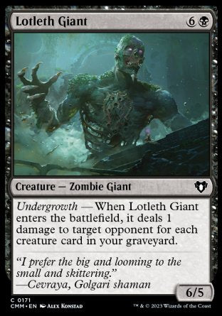 (171) Magic The Gathering Commander Masters Single: Lotleth Giant  Common