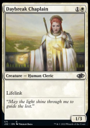 (171) Magic The Gathering Jumpstart 2022 Single: Daybreak Chaplain  Common