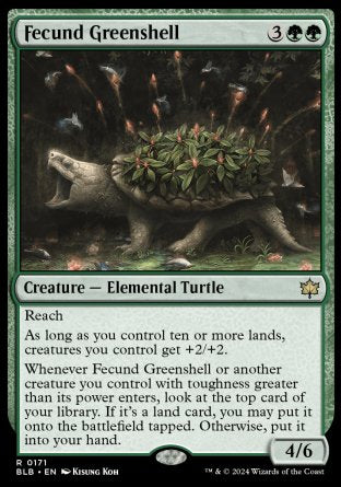 (171) Magic The Gathering Bloomburrow Single: Fecund Greenshell  Rare
