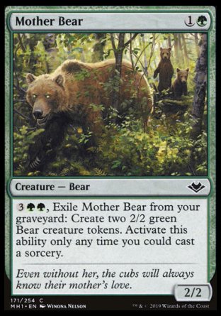 (171/254) Magic The Gathering Modern Horizons Single: Mother Bear  Common