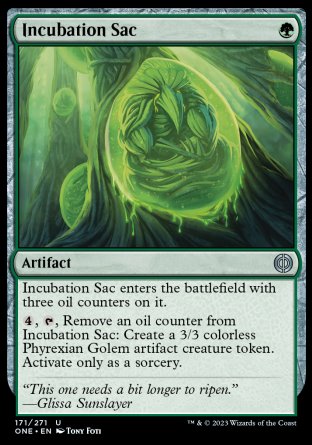 (171) Magic The Gathering Phyrexia: All Will Be One Single: Incubation Sac  Uncommon