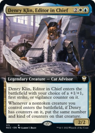(171) Magic The Gathering Commander: Streets of New Capenna: Extras Single: Denry Klin, Editor in Chief  Rare