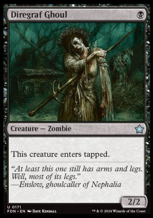 (171) Magic The Gathering Magic: The Gathering Foundations Single: Diregraf Ghoul Holo Uncommon