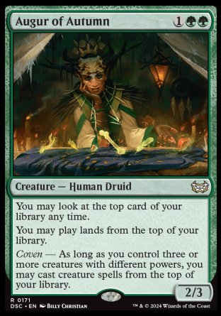 (171) Magic The Gathering Commander: Duskmourn: House of Horror Single: Augur of Autumn  Rare