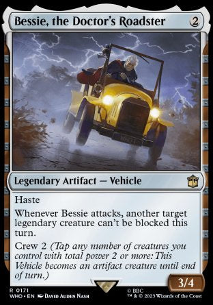 (171) Magic The Gathering Universes Beyond: Doctor Who Single: Bessie, the Doctor's Roadster  Rare