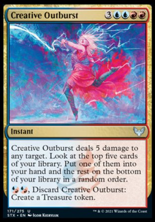 (171) Magic The Gathering Strixhaven: School of Mages Single: Creative Outburst Holo Uncommon
