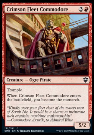 (171/361) Magic The Gathering Commander Legends Single: Crimson Fleet Commodore  Common