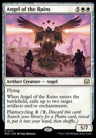 (171) Magic The Gathering Commander: March of the Machine Single: Angel of the Ruins  Rare