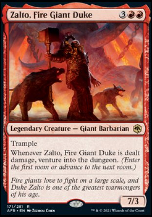 (171) Magic The Gathering Adventures in the Forgotten Realms Single: Zalto, Fire Giant Duke  Rare