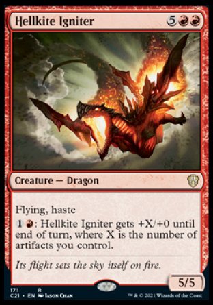 (171) Magic The Gathering Commander: Strixhaven Single: Hellkite Igniter  Rare