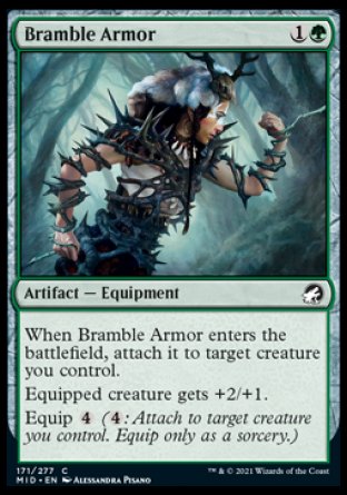 (171) Magic The Gathering Innistrad: Midnight Hunt Single: Bramble Armor  Common