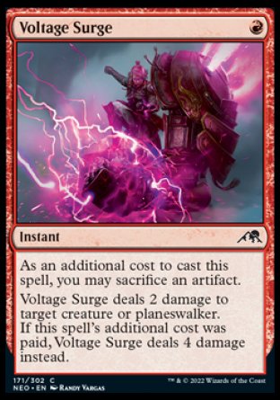 (171) Magic The Gathering Kamigawa: Neon Dynasty Single: Voltage Surge  Common