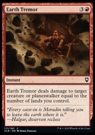 (171) Magic The Gathering Commander Legends: Battle for Baldur's Gate Single: Earth Tremor Holo Common