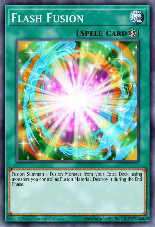 (018) YuGiOh TCG DLCS: Dragons of Legend: The Complete Series Single: Flash Fusion  Common