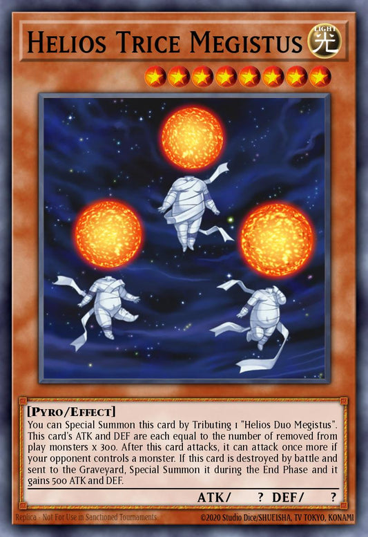 (095) YuGiOh TCG LODT: Light of Destruction Single: Helios Trice Megistus (V.2 - Super Rare)  Super Rare