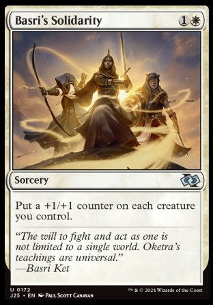 (172) Magic The Gathering Foundations Jumpstart Single: Basri's Solidarity  Uncommon