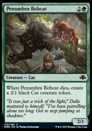 (172) Magic The Gathering Dominaria Remastered Single: Penumbra Bobcat  Common