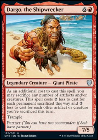 (172/361) Magic The Gathering Commander Legends Single: Dargo, the Shipwrecker  Uncommon