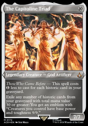 (172) Magic The Gathering Universes Beyond: Assassin's Creed: Extras Single: The Capitoline Triad (V.2)  Holo Mythic