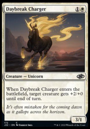 (172) Magic The Gathering Jumpstart 2022 Single: Daybreak Charger  Common