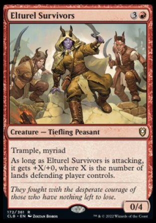 (172) Magic The Gathering Commander Legends: Battle for Baldur's Gate Single: Elturel Survivors Holo Rare