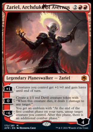 (172) Magic The Gathering Adventures in the Forgotten Realms Single: Zariel, Archduke of Avernus  Mythic
