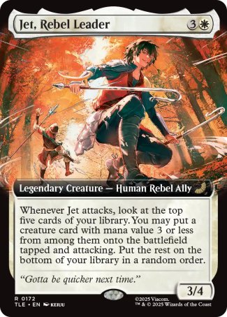 (172) Magic The Gathering Magic: The Gathering | Avatar: The Last Airbender: Eternal Single: Jet, Rebel Leader (V.2)  Rare