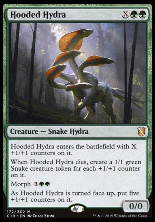 (172) Magic The Gathering Commander 2019 Single: Hooded Hydra  Mythic