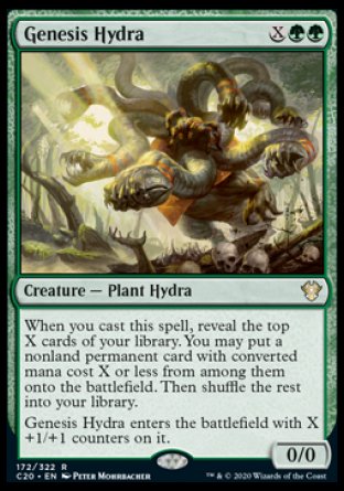 (172/322) Magic The Gathering Commander: Ikoria Single: Genesis Hydra Holo Rare