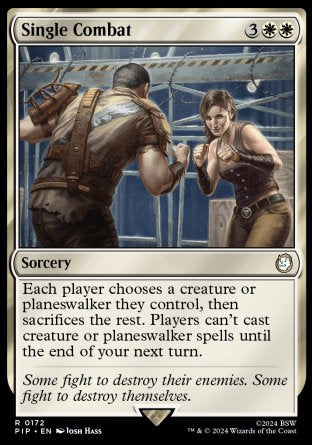 (172) Magic The Gathering Universes Beyond: Fallout Single: Single Combat  Rare