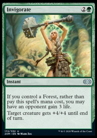 (172/332) Magic The Gathering Double Masters Single: Invigorate Holo Uncommon