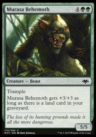 (172/254) Magic The Gathering Modern Horizons Single: Murasa Behemoth  Common