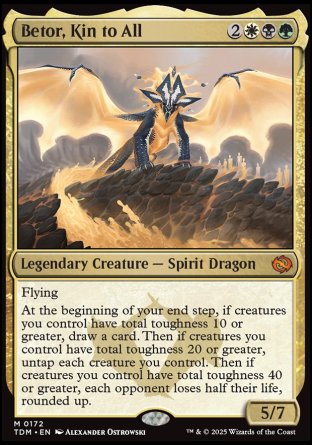(172) Magic The Gathering Tarkir: Dragonstorm: Promos Single: Betor, Kin to All (V.2)  Holo Mythic