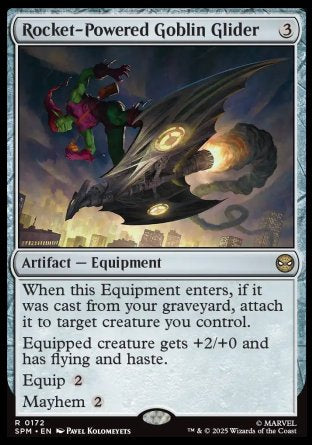 (172) Magic The Gathering Magic: The Gathering | Marvel's Spider-Man Single: Rocket-Powered Goblin Glider Holo Rare