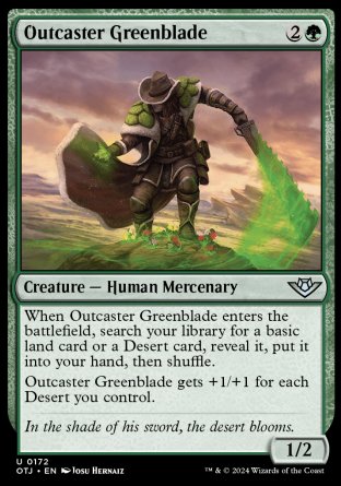 (172) Magic The Gathering Outlaws of Thunder Junction Single: Outcaster Greenblade  Uncommon