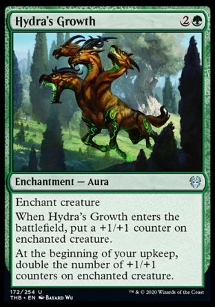 (172/254) Magic The Gathering Theros Beyond Death Single: Hydra's Growth Holo Uncommon