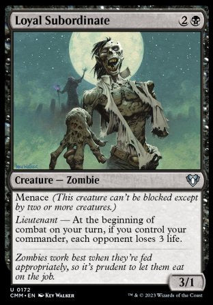 (172) Magic The Gathering Commander Masters Single: Loyal Subordinate  Uncommon