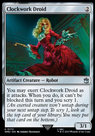 (172) Magic The Gathering Universes Beyond: Doctor Who Single: Clockwork Droid  Uncommon