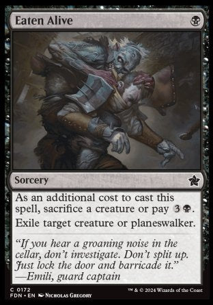 (172) Magic The Gathering Magic: The Gathering Foundations Single: Eaten Alive Holo Common